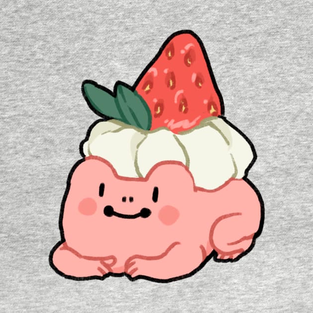 Strawberry frog by PeachyDoodle